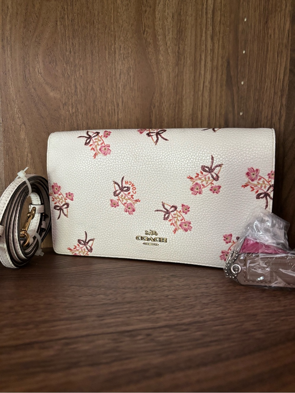 NWOT Coach Floral Foldover Crossbody!